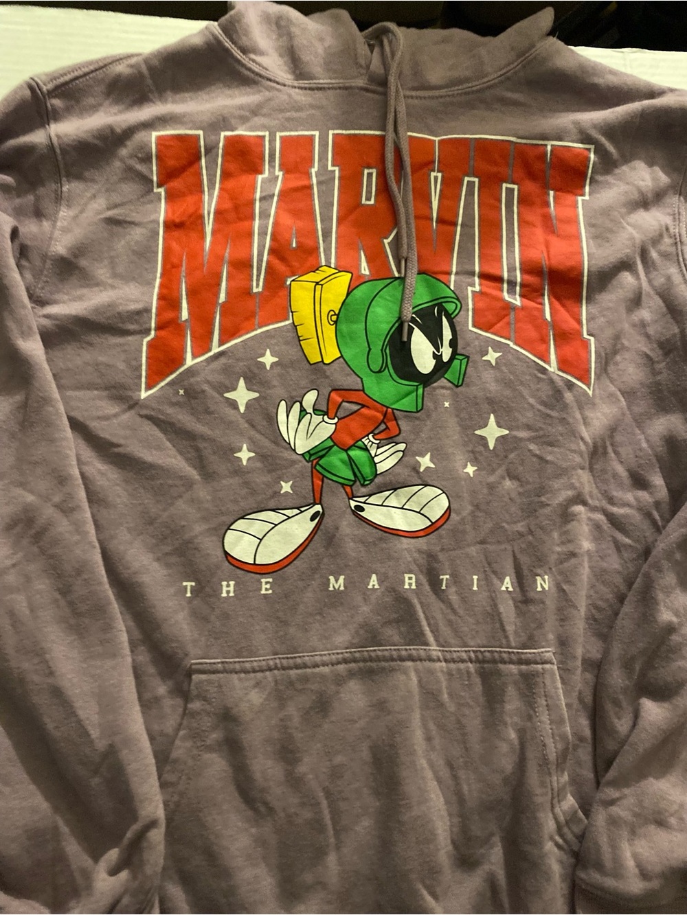Warner Bros. Lavender Crewneck Sweatshirt with Marvin the Martian Graphic